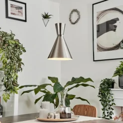 Suspension Vijes Nickel mat, 1 lumière