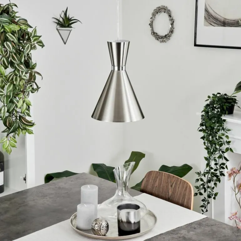 Suspension Vijes Nickel mat, 1 lumière