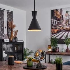 Suspension Vijes Noir, 1 lumière