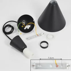 Suspension Vijes Noir, 1 lumière