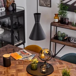 Suspension Vijes Noir, 1 lumière