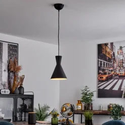 Suspension Vijes Noir, 1 lumière