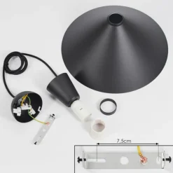 Suspension Vijes Noir, 1 lumière