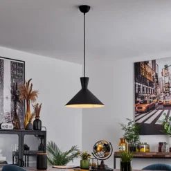 Suspension Vijes Noir, 1 lumière