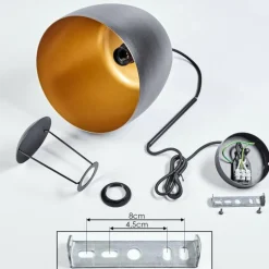 Suspension Viking Noir, 1 lumière