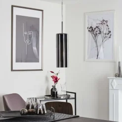 Suspension Vimodrone Nickel mat, 1 lumière