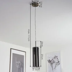 Suspension Vimodrone Nickel mat, 1 lumière