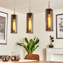 Suspension Vimodrone Nickel mat, 3 lumières