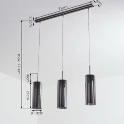 Suspension Vimodrone Nickel mat, 3 lumières