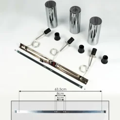 Suspension Vimodrone Nickel mat, 3 lumières