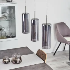 Suspension Vimodrone Nickel mat, 3 lumières