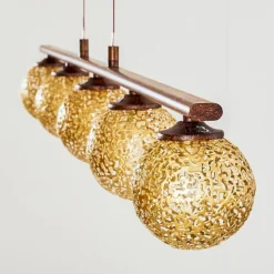 Suspension Virga Rouille, 5 lumières