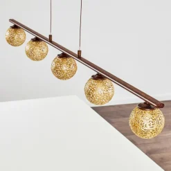 Suspension Virga Rouille, 5 lumières