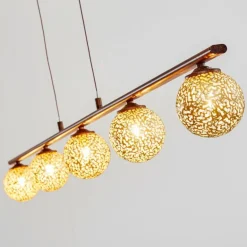 Suspension Virga Rouille, 5 lumières