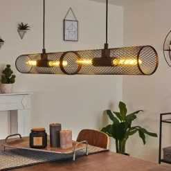 Suspension Vislanda Noir, 1 lumière