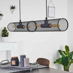 Suspension Vislanda Noir, 1 lumière