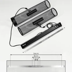 Suspension Vislanda Noir, 1 lumière