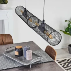 Suspension Vislanda Noir, 1 lumière