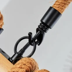 Suspension Vitlanda Brun, Bois clair, Noir, 4 lumières