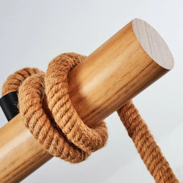 Suspension Vitlanda Brun, Bois clair, Noir, 4 lumières