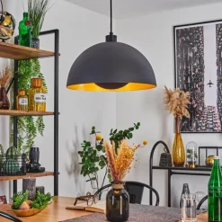 Suspension Vivian Noir, 1 lumière