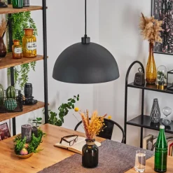 Suspension Vivian Noir, 1 lumière