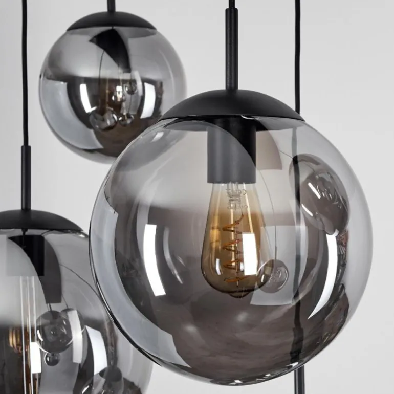 Suspension Voluntad Noir, 6 lumières