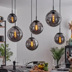 Suspension Voluntad Noir, 6 lumières