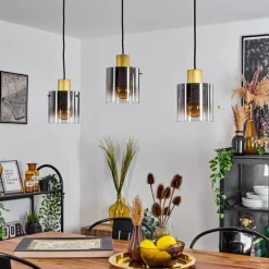 Suspension Vuoltu Or, 3 lumières