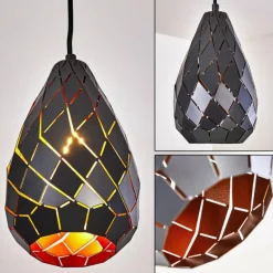Suspension Wallis Anthracite, Rouille, 1 lumière