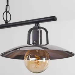 Suspension Weissport Noir, 2 lumières