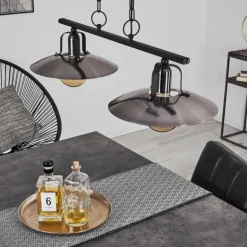 Suspension Weissport Noir, 2 lumières