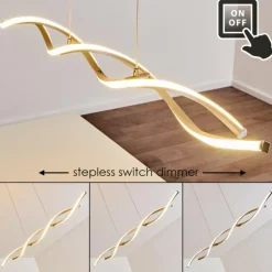 Suspension Wellington LED Acier inoxydable, 2 lumières