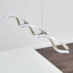 Suspension Wellington LED Acier inoxydable, 2 lumières