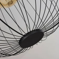 Suspension Wharua Noir, 1 lumière