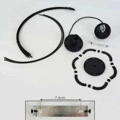 Suspension Wharua Noir, 1 lumière