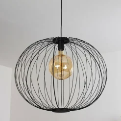 Suspension Wharua Noir, 1 lumière