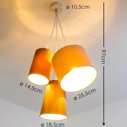 Suspension WIMIN Blanc, 3 lumières
