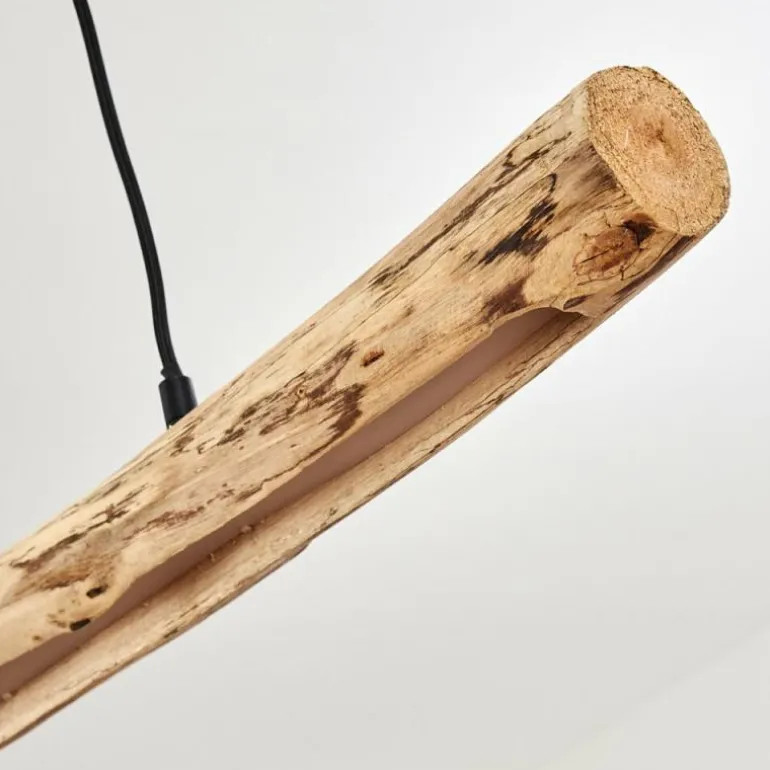 Suspension Winterthur LED Bois clair, Noir, 1 lumière