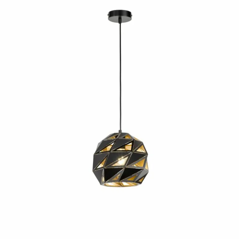 Suspension Wofi-Leuchten JUBA Noir, 1 lumière