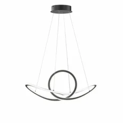 Suspension Wofi-Leuchten MADISON LED Noir, 1 lumière, Télécommandes