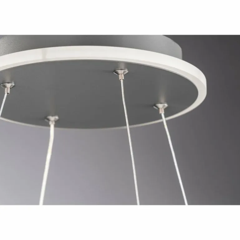 Suspension Wofi-Leuchten SHAY LED Gris, 1 lumière