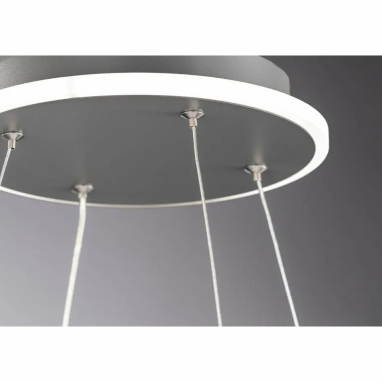 Suspension Wofi-Leuchten SHAY LED Gris, 1 lumière