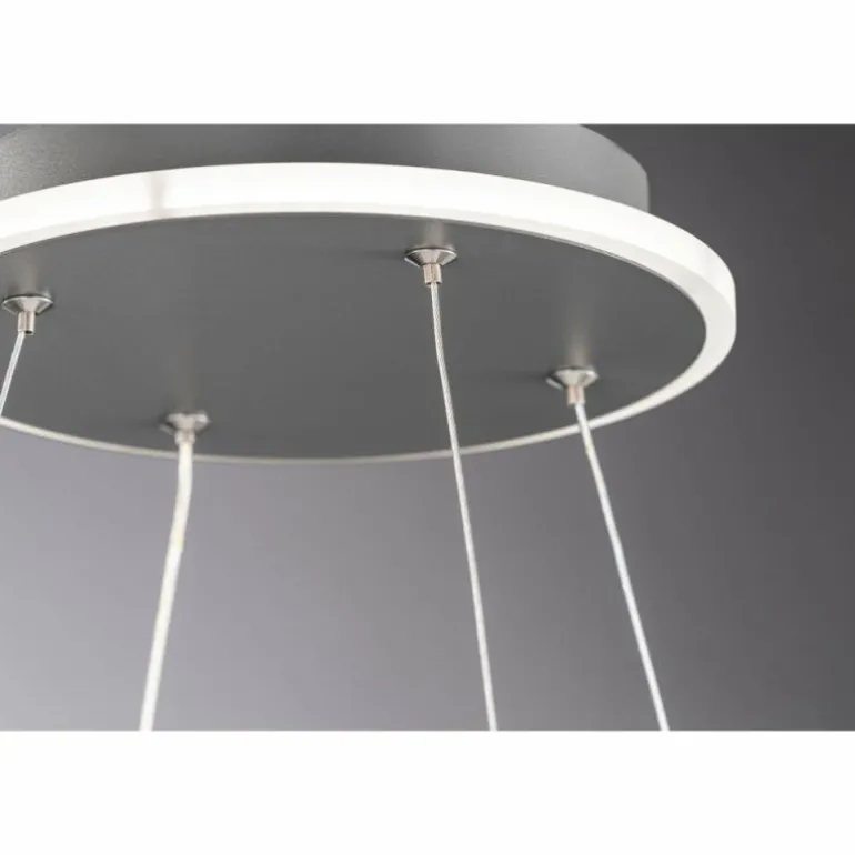 Suspension Wofi-Leuchten SHAY LED Gris, 1 lumière