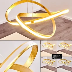 Suspension Woyens LED Or, 1 lumière