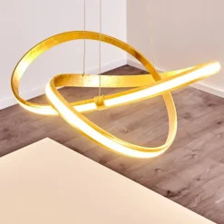 Suspension Woyens LED Or, 1 lumière