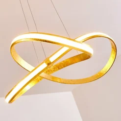 Suspension Woyens LED Or, 1 lumière