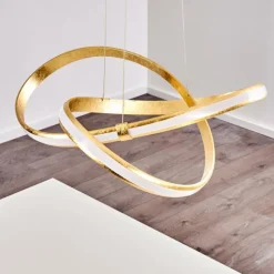 Suspension Woyens LED Or, 1 lumière