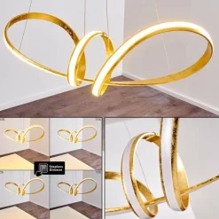 Suspension Woyens LED Or, 1 lumière