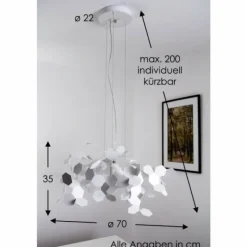 Suspension Zavaluce Andromeda Blanc, 1 lumière